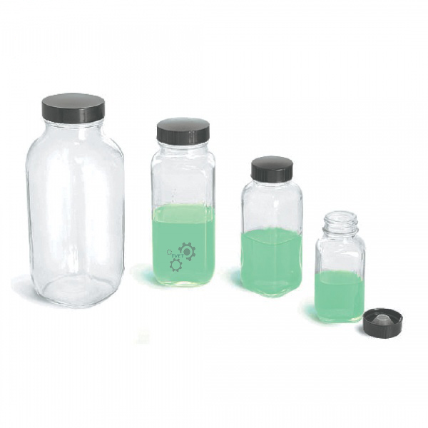 Laboratory Clear Glass Bottle With Wide Mouth